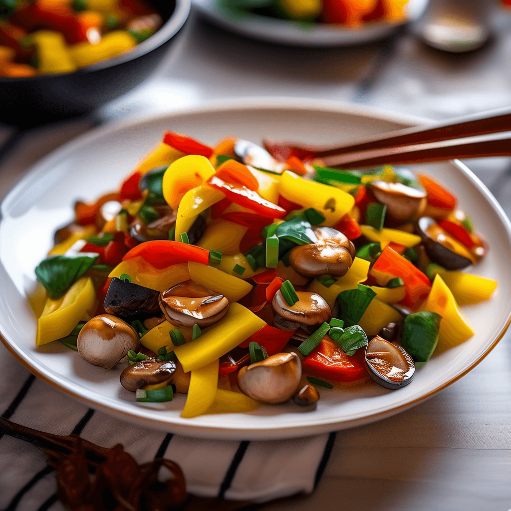 Mushroom & Bell Pepper Stir-Fry