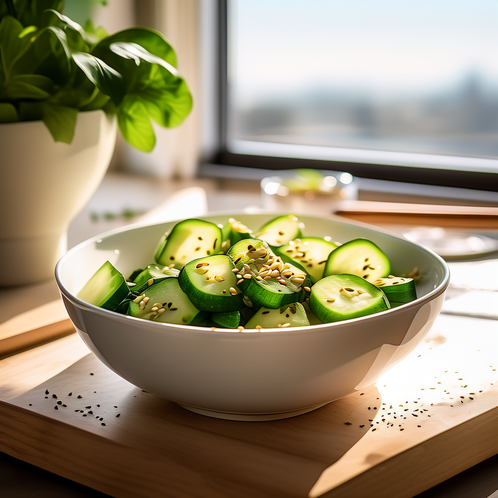 Smashed Cucumber Sesame Salad